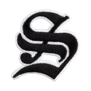 Old English Black S Patch - Black OSFM