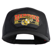 Marines Est. 1775 Patched Solid Cotton Twill Mesh Prostyle Cap - Black OSFM