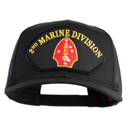 2nd Marine Division Patched Solid Cotton Twill Mesh Prostyle Cap - Black OSFM
