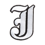 Old English White J Patch - White OSFM