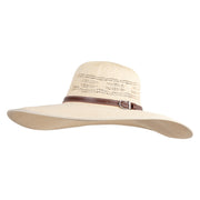 Women's Toyo Braid 5.25" Extra Wide Brim Hat - Beige OSFM