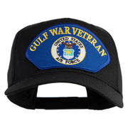 Gulf War Veteran USAF Blue Patched Solid Cotton Twill 5 Panel Prostyle Snap Cap - Black OSFM