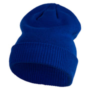 Ribbed Cuff Knit Long Beanie - Royal OSFM
