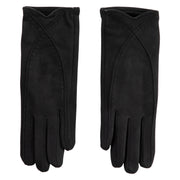 Women's Stitched Microfiber Texting Gloves - Black OSFM