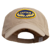 Oak Leaf Captain Military Patched Big Size Adjustable Ripstop Army Cap - Khaki XL-3XL
