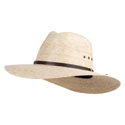 UPF 50+ Palm Leaf Safari Hat - Light Palm M