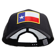 Texas Middle State Patched Big Size Solid Cotton Twill High Profile Mesh Pro Style Cap