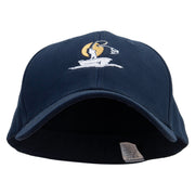 Sunset Fishing Big Size Stretchable Deluxe Fitted Cap - Navy XL-2XL