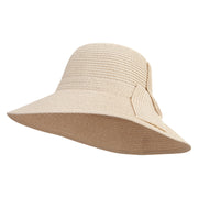 Women's Large Brim Bucket Hat - Beige OSFM