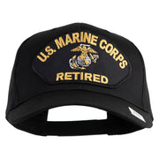 US Marine Corps Retired Patched Solid Cotton Twill Cap - Black OSFM
