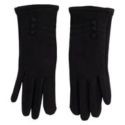 Women's 3 Button Texting Gloves - Black OSFM