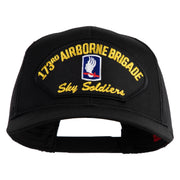 173rd Airborne Brigade Sky Soldier Patched Solid Cotton Twill Mesh Prostyle Cap - Black OSFM