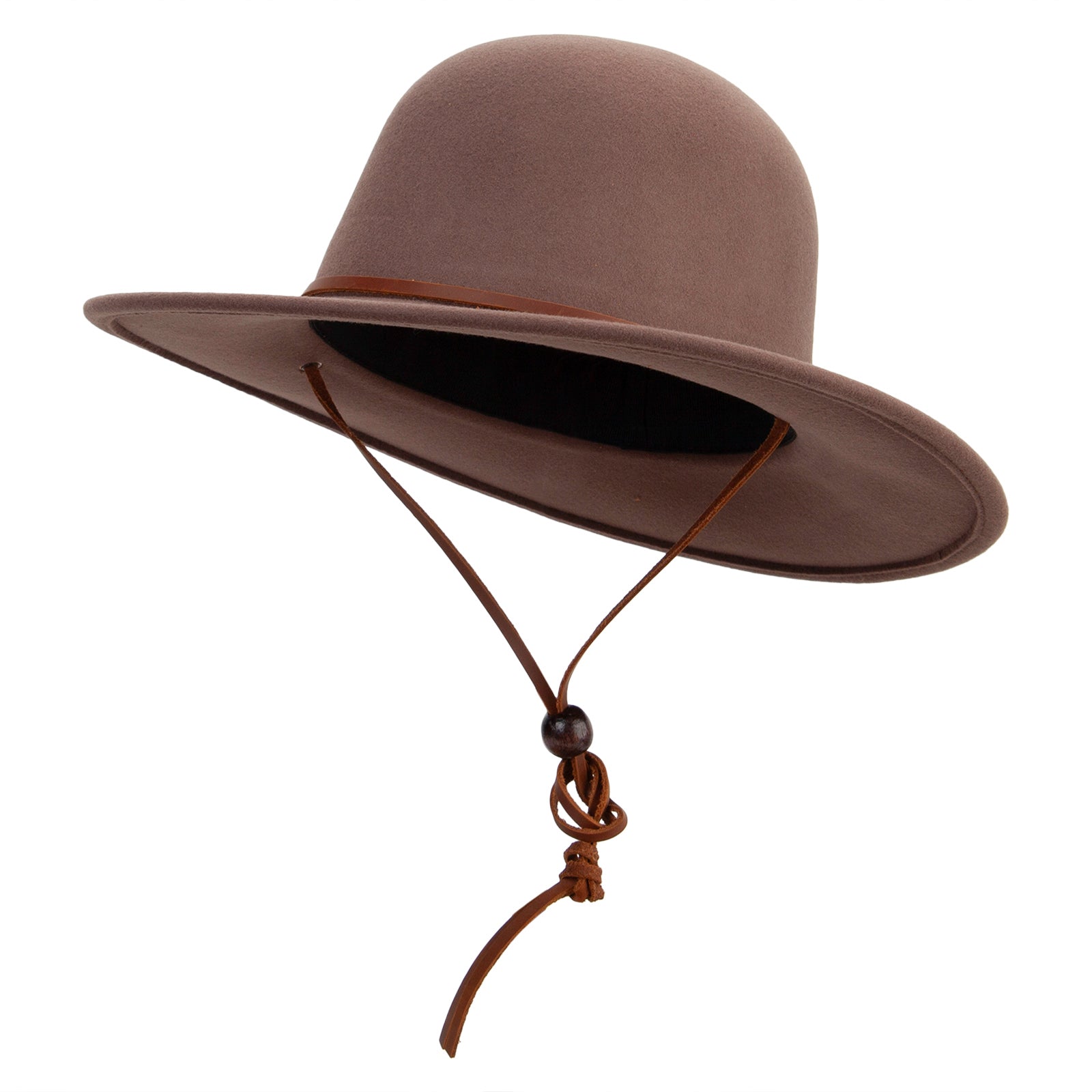 Round Crown Wool Felt Hat Fabric Fedora Hat e4Hats –