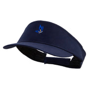Nature Butterfly Icon Embroidered Brushed Cotton Sun visor