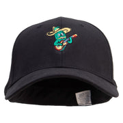 Mexcian Cinco De Mayo Embroidered Big Size Stretchable Deluxe Fitted Cap - Black XL-2XL