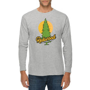 Redwood National Park Graphic Long Sleeve Crewneck Tee - Heather-Grey XS