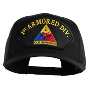 1st Armored Division Old Ironsides Patched Solid Cotton Twill Mesh Prostyle Cap - Black OSFM