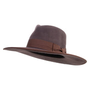 Women's 4 Inch Brushed Felt Hat - Dk-Brown OSFM