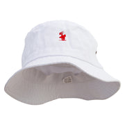 Turkey Independence Day Sign Embroidered Big Size Washed Hat - White XL-2XL