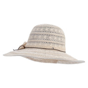 Women's 4" Lace Brim Adjustable Hat - Cream OSFM