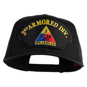 3rd Armored Division Spearhead Patched Solid Cotton Twill Mesh Prostyle Cap - Black OSFM