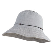 Women's 3" Striped Brim Bucket Hat - Black OSFM