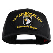 101st Airborne Division Screaming Eagles Patched Solid Cotton Twill Mesh Prostyle Cap - Black OSFM