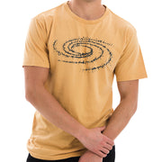 Asteroid Swirl Graphic Design Unisex Ring Spun Cotton Vintage Short Sleeve Crewneck Tee Shirt - Vintage-Mustard XS