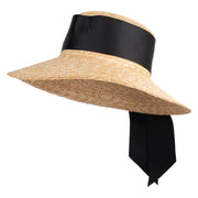 Women's Grosgrain Band 4.25" Wide Brim Hat - Natural OSFM