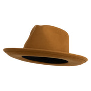 Women's Flat Brim Fedora - Gold M