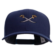 Pirate Swords Embroidered Solid Cotton Twill Pro Style Cap - Navy OSFM