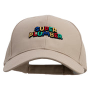 Super Plumber Embroidered New Big Size High Profile Twill Cap - Khaki XL-3XL