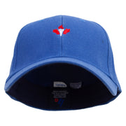 Canada Maple Leaf Torch Embroidered Low Profile Washed Flex Cap - Royal OSFM