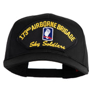 173rd Airborne Brigade Sky Soldier Patched Solid Cotton Twill Pro Style Cap - Black OSFM