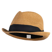 Boy's Paper Woven Stripeband Fedora