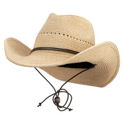 3.5" Brim Chin Strap Cowboy Hat - Toast OSFM