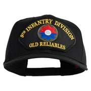 9th Infantry Division Old Reliables Patched Solid Cotton Twill Pro Style Cap - Black OSFM