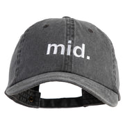 Mid Phrase Embroidered Pigment Dyed Wash Caps - Grey OSFM