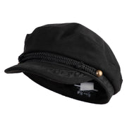Greek Fisherman Polyester Newsboy Cap - Black OSFM