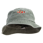 Parcula Crowfish Embroidered Big Size Washed Hat - Olive XL-2XL