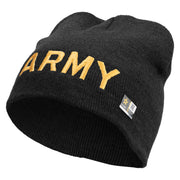 Wording of US Army Embroidered 8 Inch Knitted Short Beanie