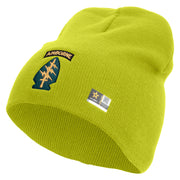 Licensed 1st Special Forces Command Embroidered 8 Inch Knitted Short Beanie - Lime OSFM