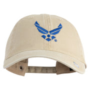 US Air Force Wing Embroidered Pigment Dyed Cap - Khaki OSFM