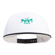 Grasshopper Logo Embroidered Big Size Premium Flat Bill Trucker Cap - Black-White XL-3XL