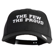 The Few The Proud Embroidered 6 Panel Structured Cotton Twill Cap Made in USA - Black OSFM