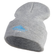 San Diego City Skyline Embroidered 12 Inch Long Knitted Beanie - Heather-Grey OSFM