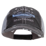 Licensed Combat Infantryman Embroidered Low Profile Special Cotton Mesh Cap - Black OSFM