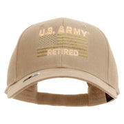 U.S. Army Retired Flag Embroidered Low Profile Cap