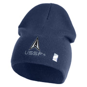 USSF with Delta Symbol Embroidered 8 Inch" Short Beanie - Navy OSFM