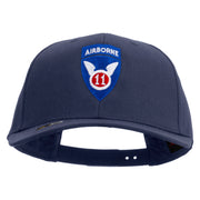 Licensed 11th Airborne Division Embroidered Solid Cotton Twill Pro Style Cap - Navy OSFM